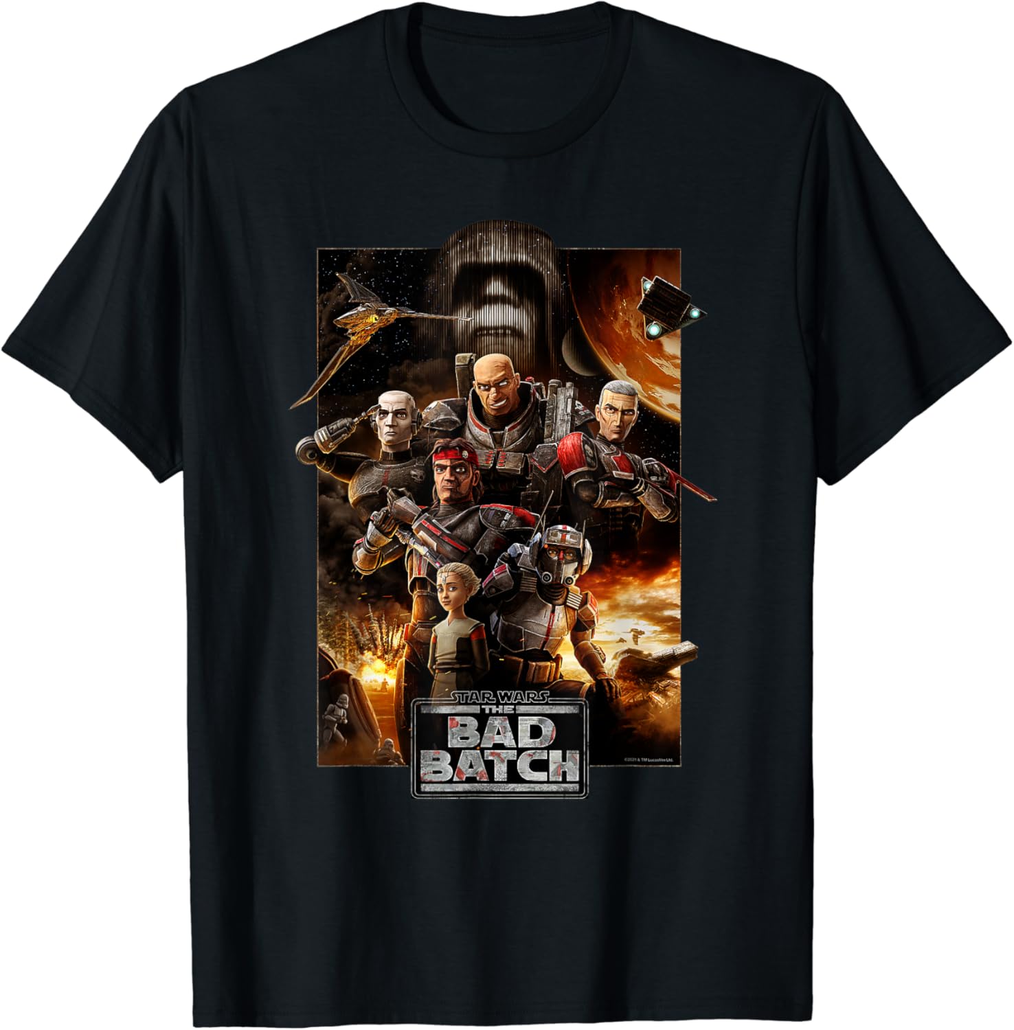 Star Wars The Bad Batch Series Poster TShirt Amazon.co.uk Clothing